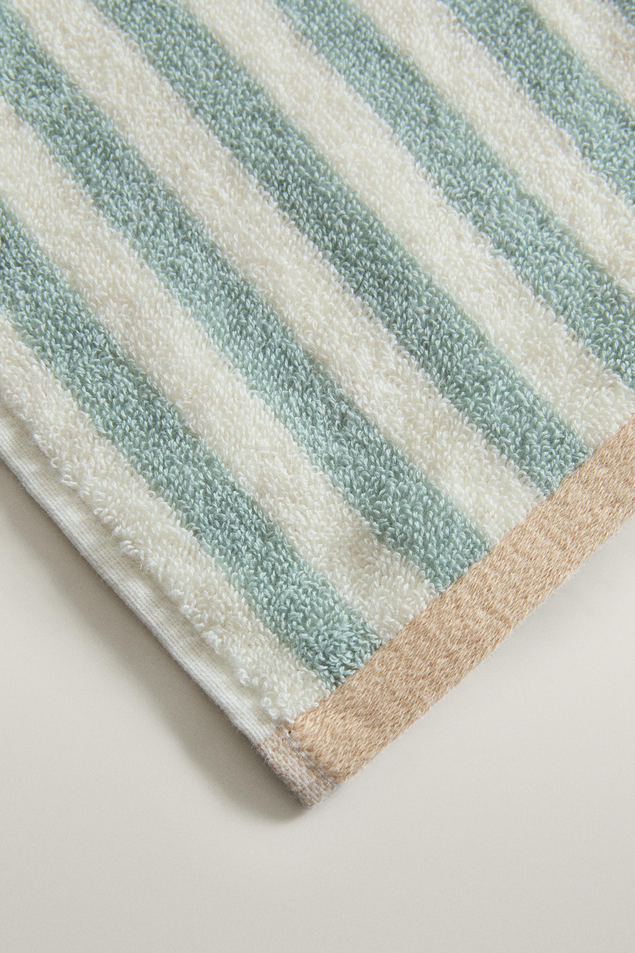 SERVIETTE DE BAIN RAYURES RÉVERSIBLE